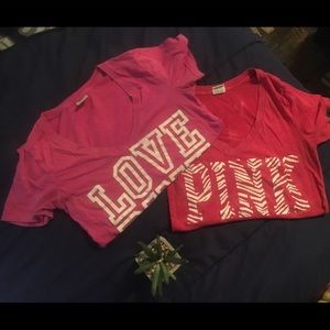SOLD Victoria Secret PINK shirts 2 for the price